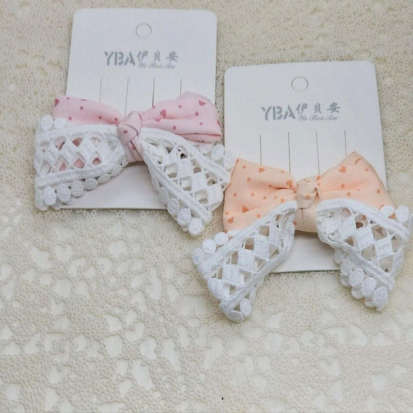 BOW LACE ALLIGATOR CLIPS - beyouindia