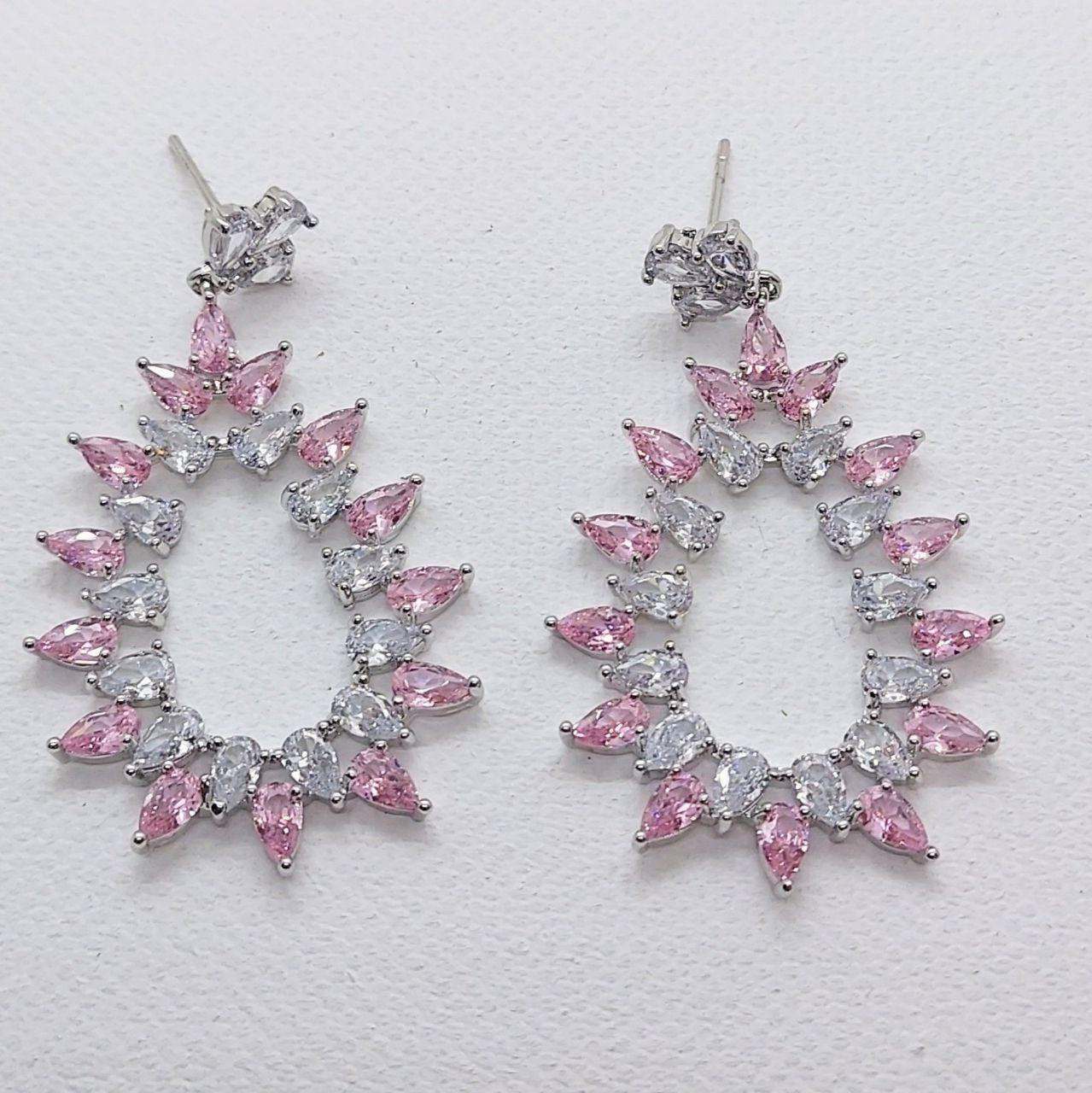 JULIET- PINK RAIN DROP EARRINGS - beyouindia