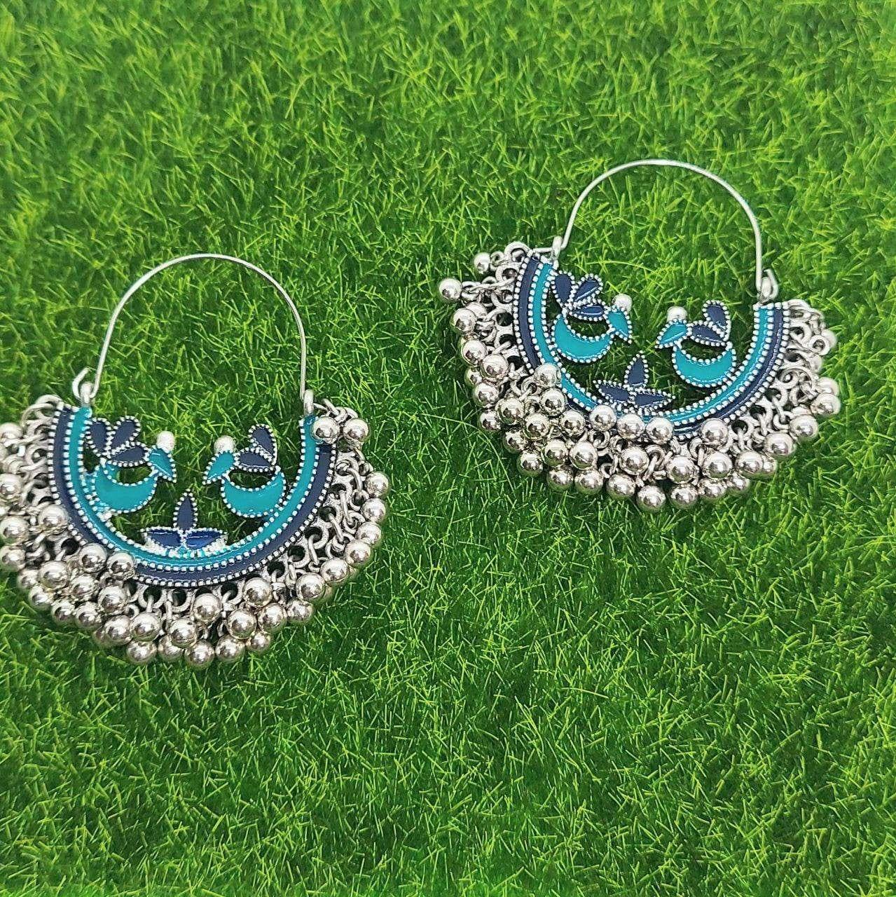 MAHREEN- OXIDISED EARRINGS - beyouindia