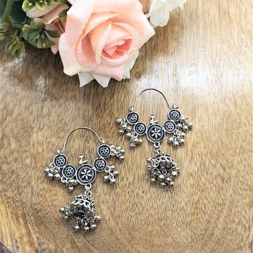 OMA- OXIDISED EARRINGS - beyouindia