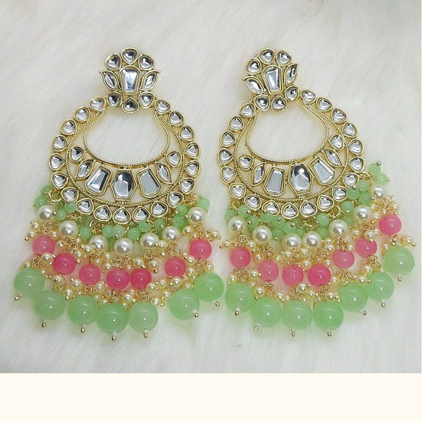 GULNAR- KUNDAN EARRINGS - beyouindia