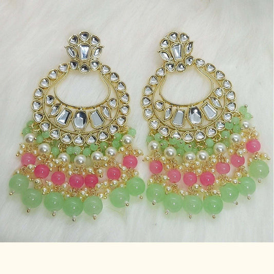 GULNAR- KUNDAN EARRINGS - beyouindia