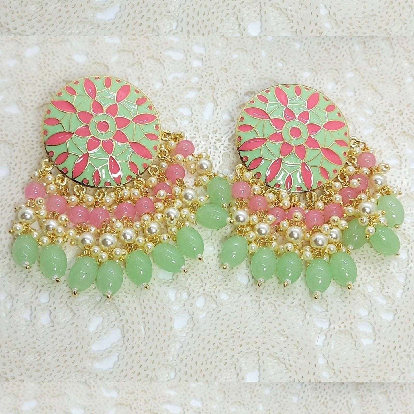 KHWAHISH- MULTICOLOURED MEENA EARRINGS - beyouindia