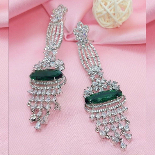 WAHIDA- GREEN EARRINGS - beyouindia