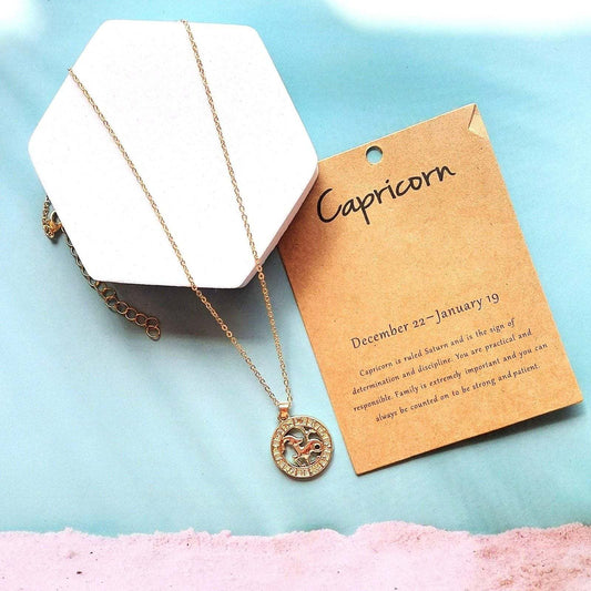 ZODIAC-TRENDY PENDANT WITH CHAIN - beyouindia