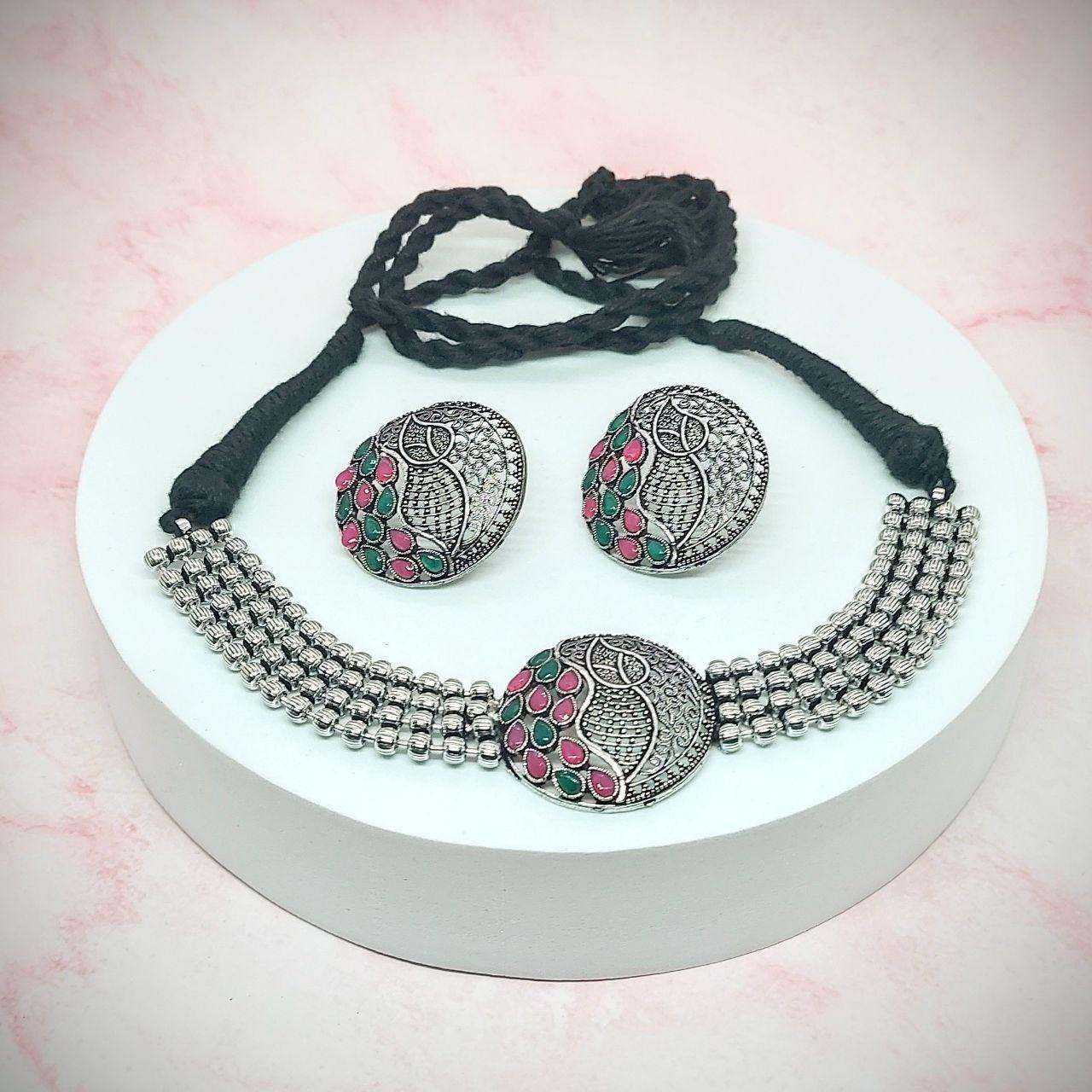 ANVI-OXIDISED CHOKER - beyouindia