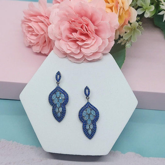 RIDDHI- BLUE EARRINGS - beyouindia