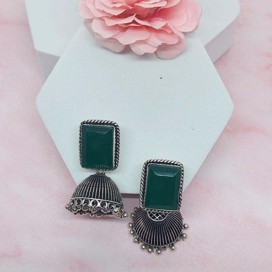 ZINA-GREEN JHUMKA - beyouindia