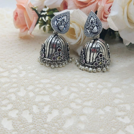 RAISA- OXIDISED EARRINGS - beyouindia