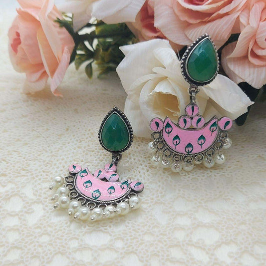 ANAHITA-HANDPAINTED EARRINGS - beyouindia