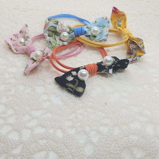 FLORAL BOW-RUBBERBANDS - beyouindia