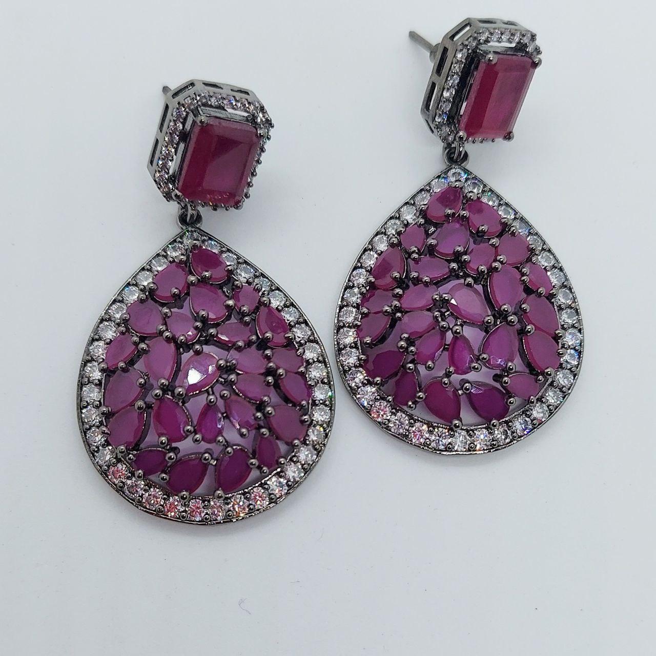 TAHIRA- AMERICAN DIAMOND EARRINGS - beyouindia