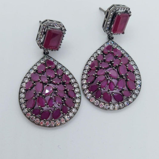 TAHIRA- AMERICAN DIAMOND EARRINGS - beyouindia