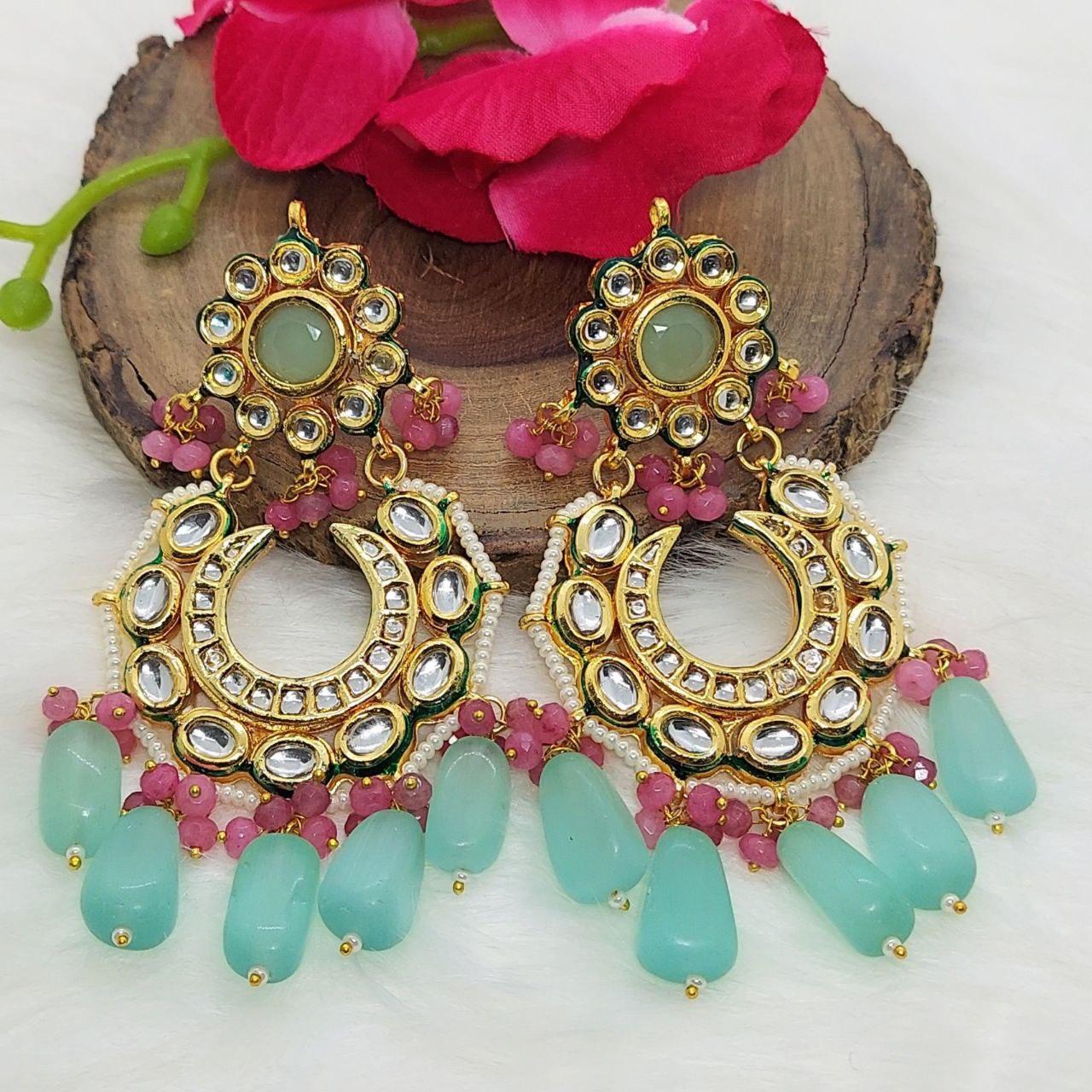 SHAMA- KUNDAN EARRINGS - beyouindia