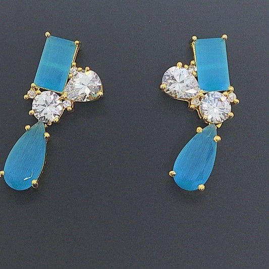 NOOR- BLUE EARRINGS - beyouindia