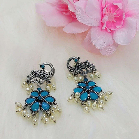 MORNI-GERMAN SILVER EARRINGS - beyouindia