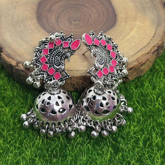 PINK EARCUFF JHUMKA - beyouindia