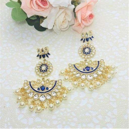 NEILA- MEENA KUNDAN EARRINGS - beyouindia