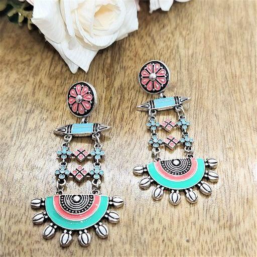 NAINA- ENAMEL PAINTED EARRINGS - beyouindia