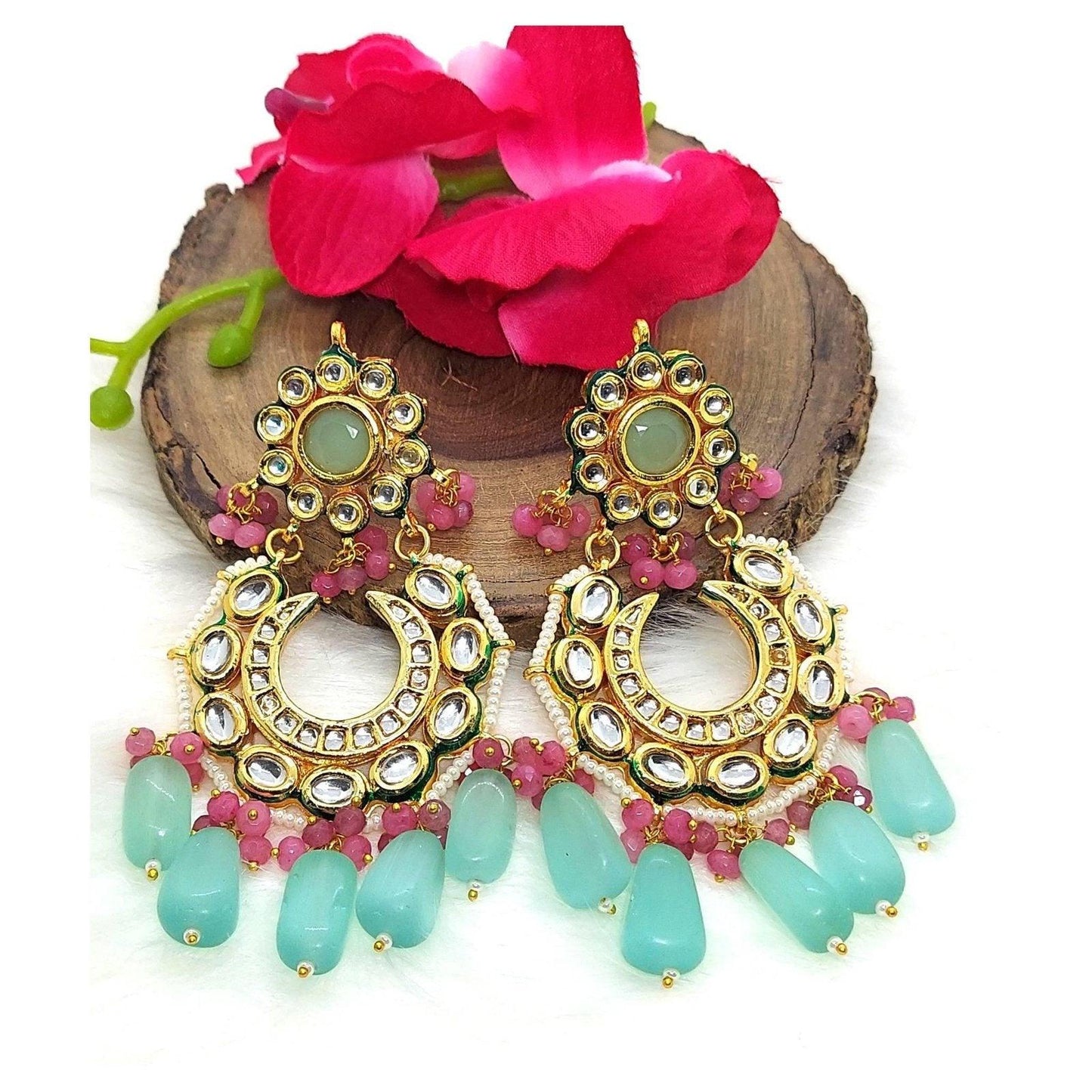 RAEMI- KUNDAN EARRINGS - beyouindia