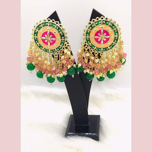 ZAINAB-MULTICOLOURED MEENA EARRINGS - beyouindia