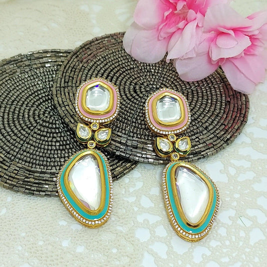 TAAHIRA-KUNDAN POLKI EARRINGS - beyouindia