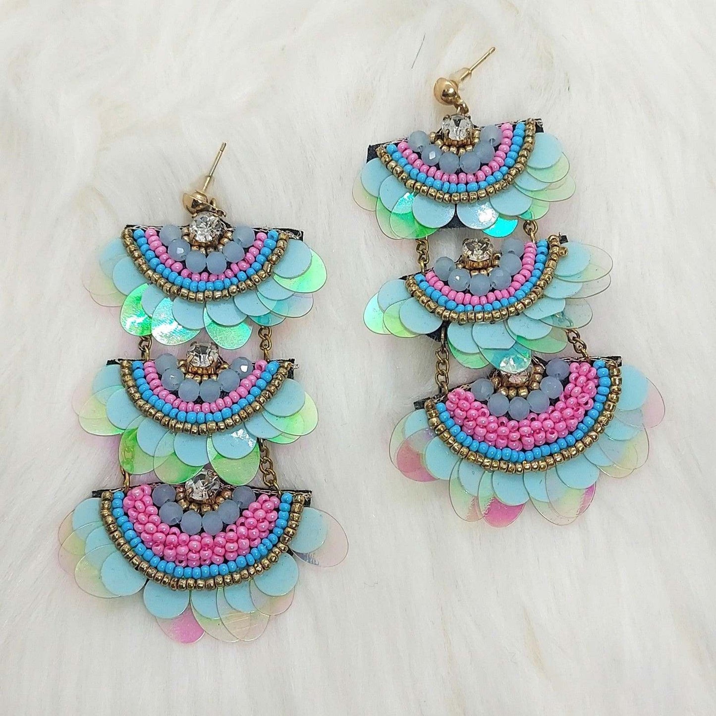 NADIA-MULTICOLORED FUNKY EARRINGS - beyouindia